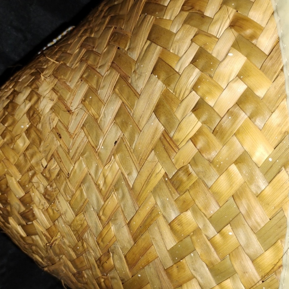 Vintage Tan Woven Straw Conical Hat - Picture 10 of 13